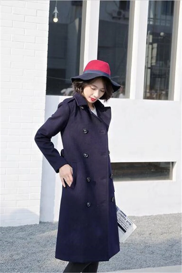 Трендовый Модный женский длинный кашемировый Повседневный тренчкот высокого качества