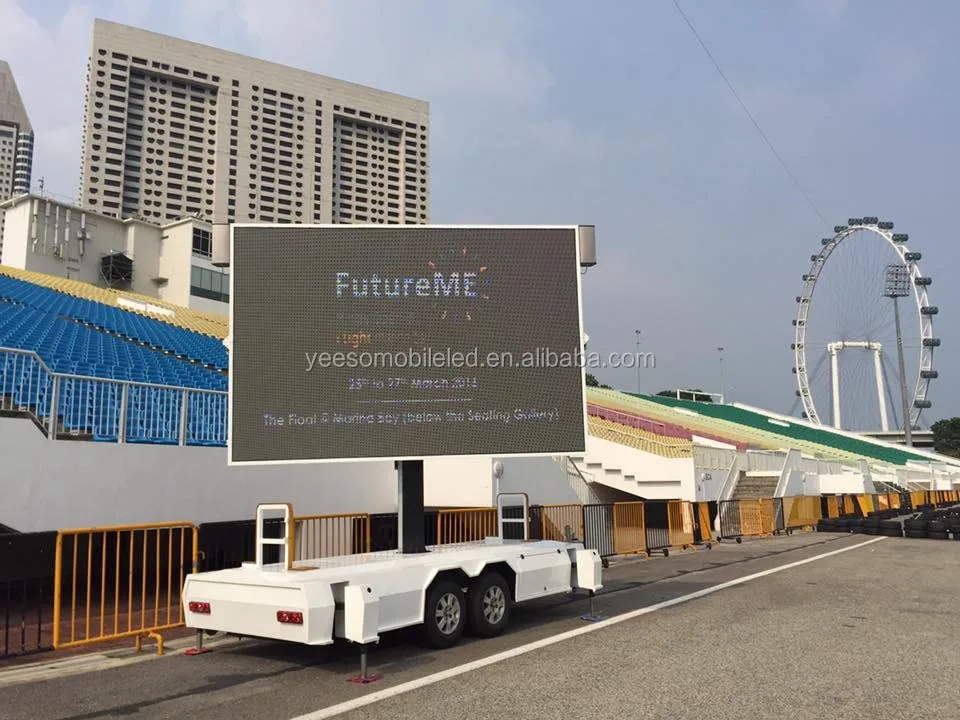 China customized led display trailer for roadshow