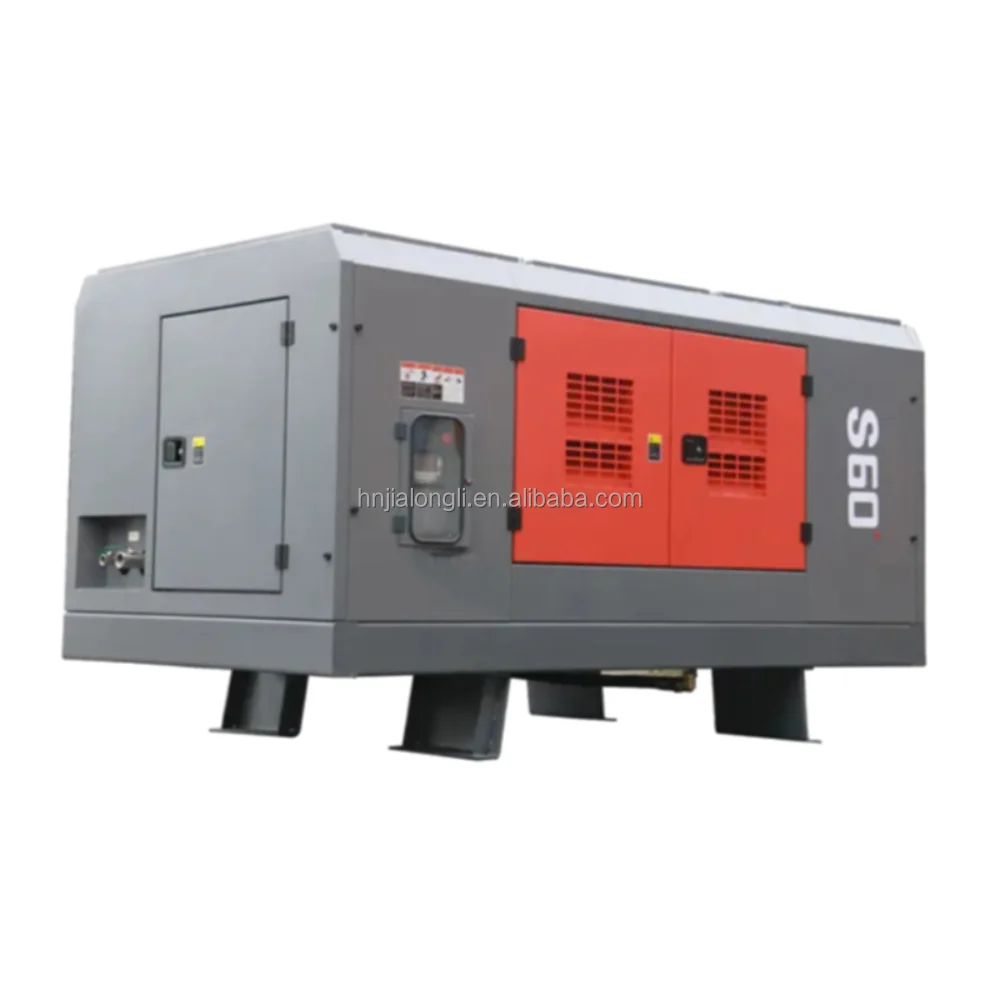 High pressure industrial air compressor for water well drilling rig