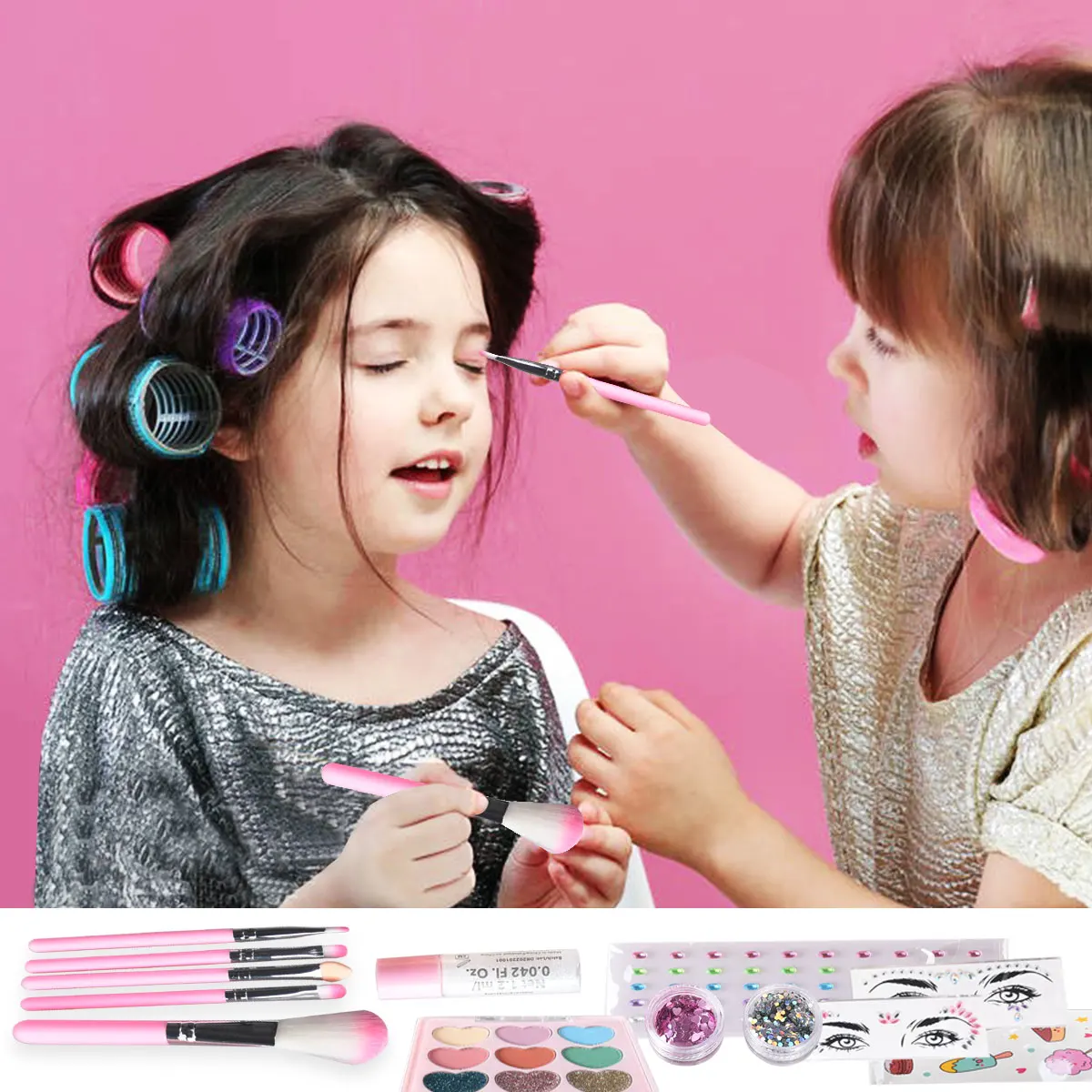 BVL Standard TALC FREE Wholesale Vegan High Pigment Makeup Set Multichrome Pressed Glitter Mini Suitcase Kids Eyeshadow Palette