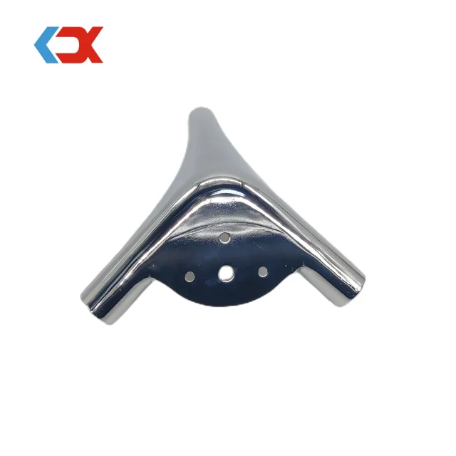 Factory custom aluminum alloy metal furniture cabinet feet l shape foot square chrome iron steel gold sofa legs