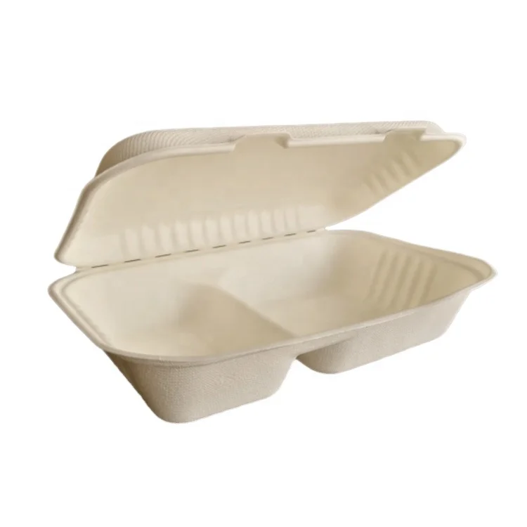 Biodegradable Compostable Sugarcane Bagasse Lunch Box