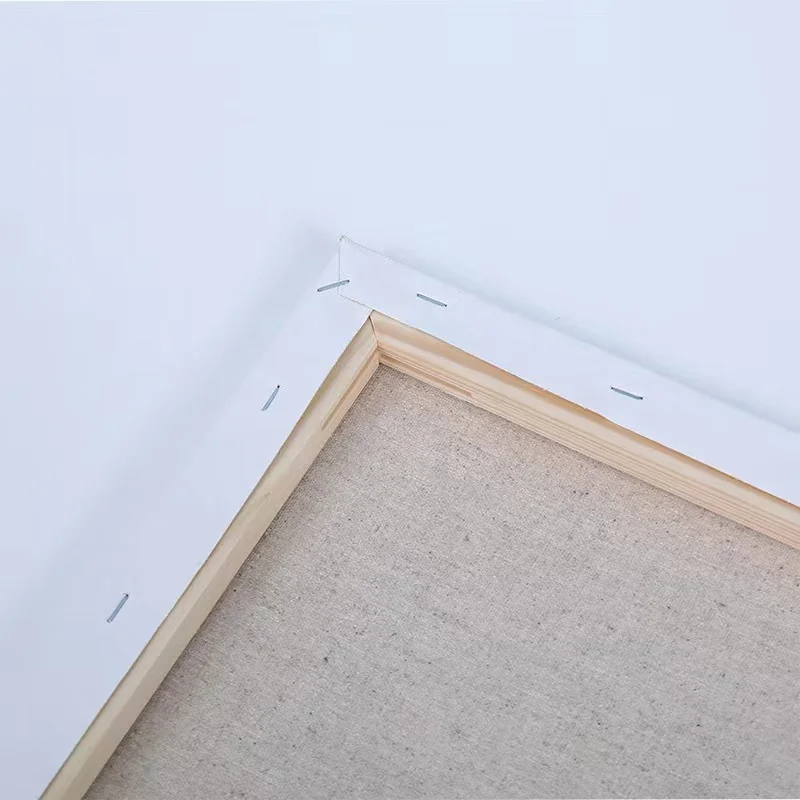 High Quality 1.6cm wide*2.4cm high solid wood picture frame 6*8inch180g stretch canvas For Wholesale
