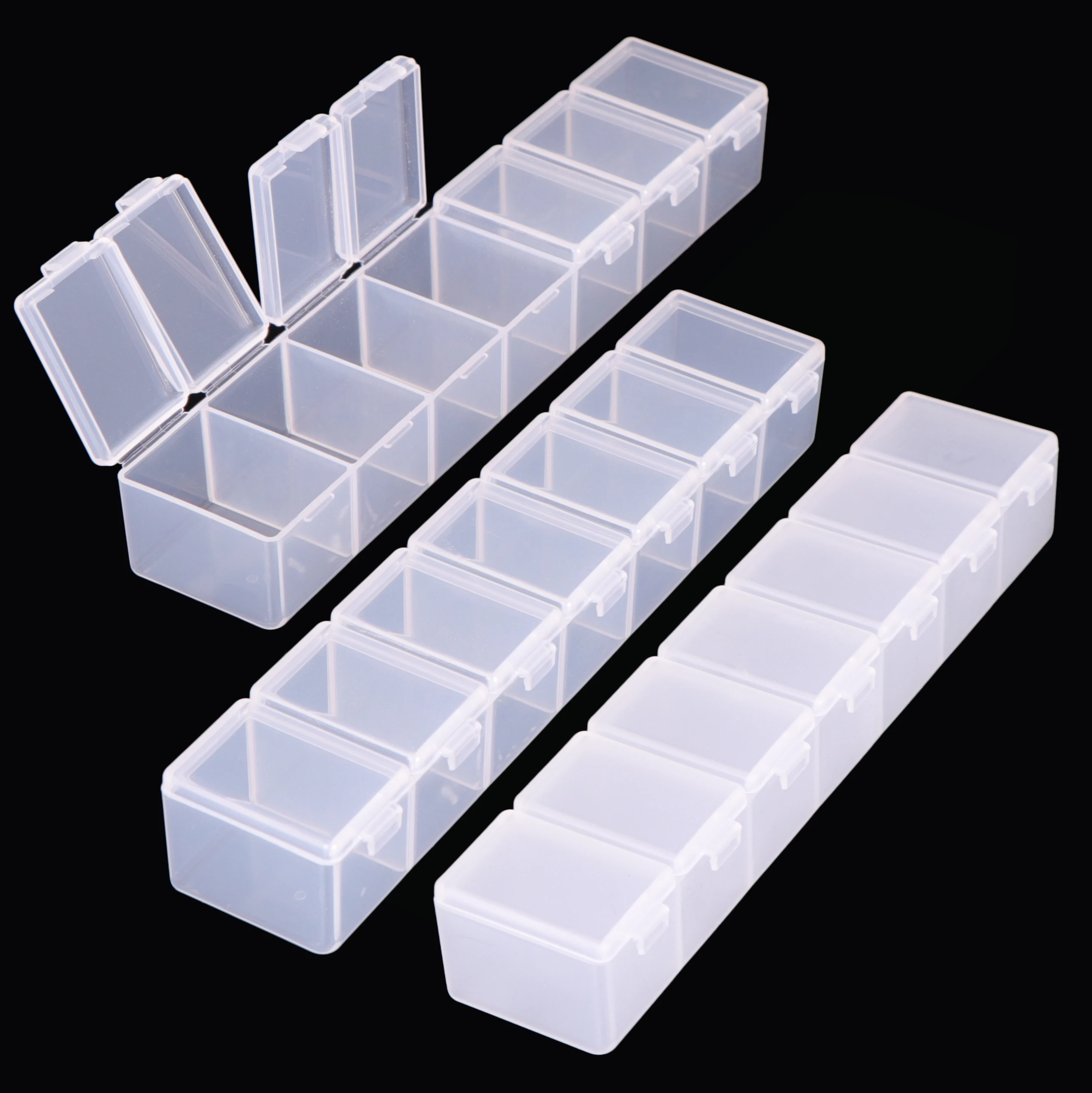 Yuzmei 7Day Pill Planner Organizer 28 Compartment Portable Case Plastic Capsule Case Pill Dispenser Medicine Cutter Crusher Box