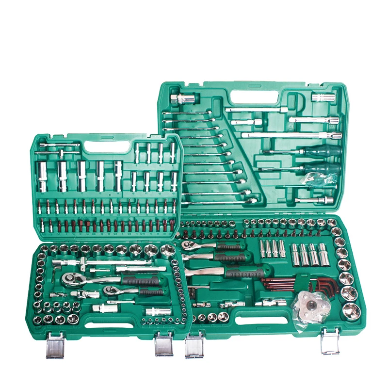 108/121 Pcs Set Auto Repair Tool Box Ratchet Tire Disassembly Professional Mechanic Hand Tool Set With Box