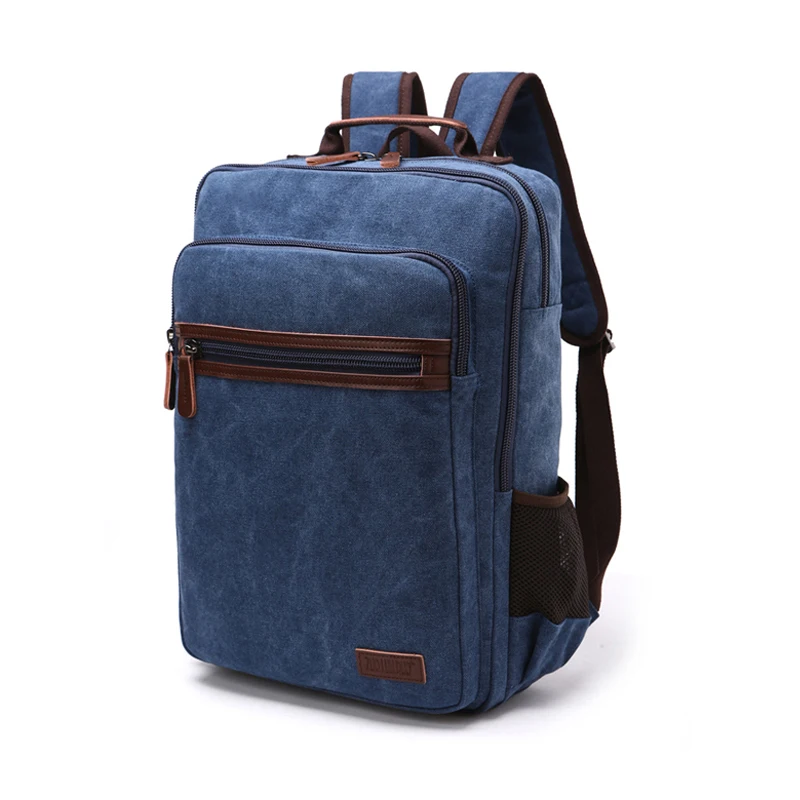 fashion leisure style cotton canvas laptop backpack chinese school  canvas backpack