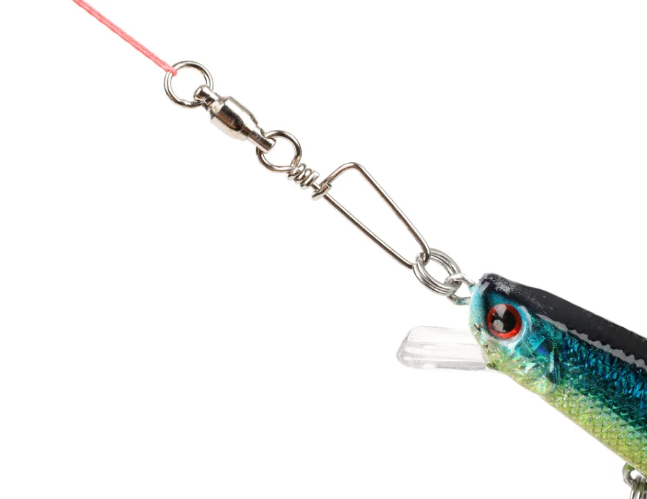 Ring Rolling Stainless Steel Ball Bearing Swivel with Coastlock Snap Strong Welded Ring Fishing Swivels Connector Accessories