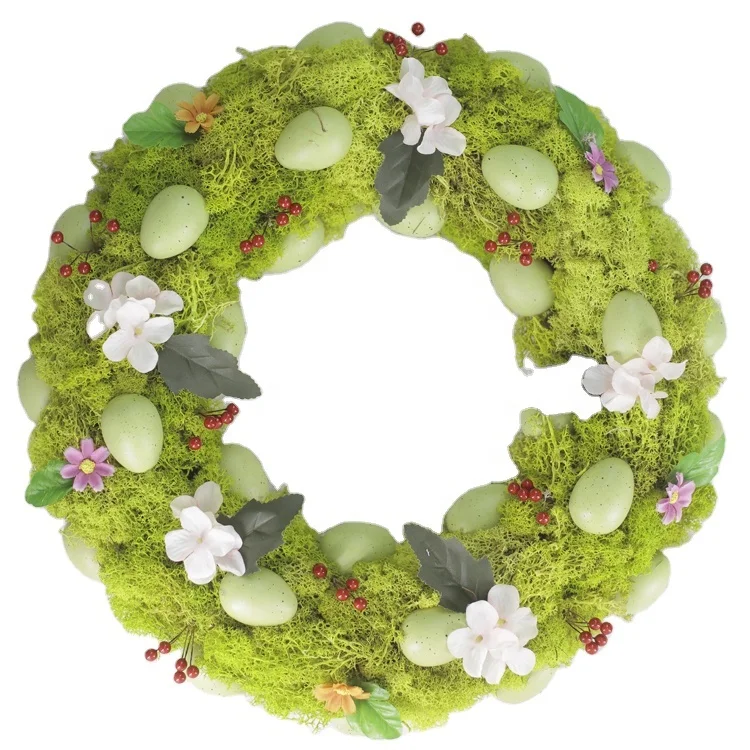 Economical Hot Design Making Decorations Artificial Easter Moss Wreath moss preserved moss