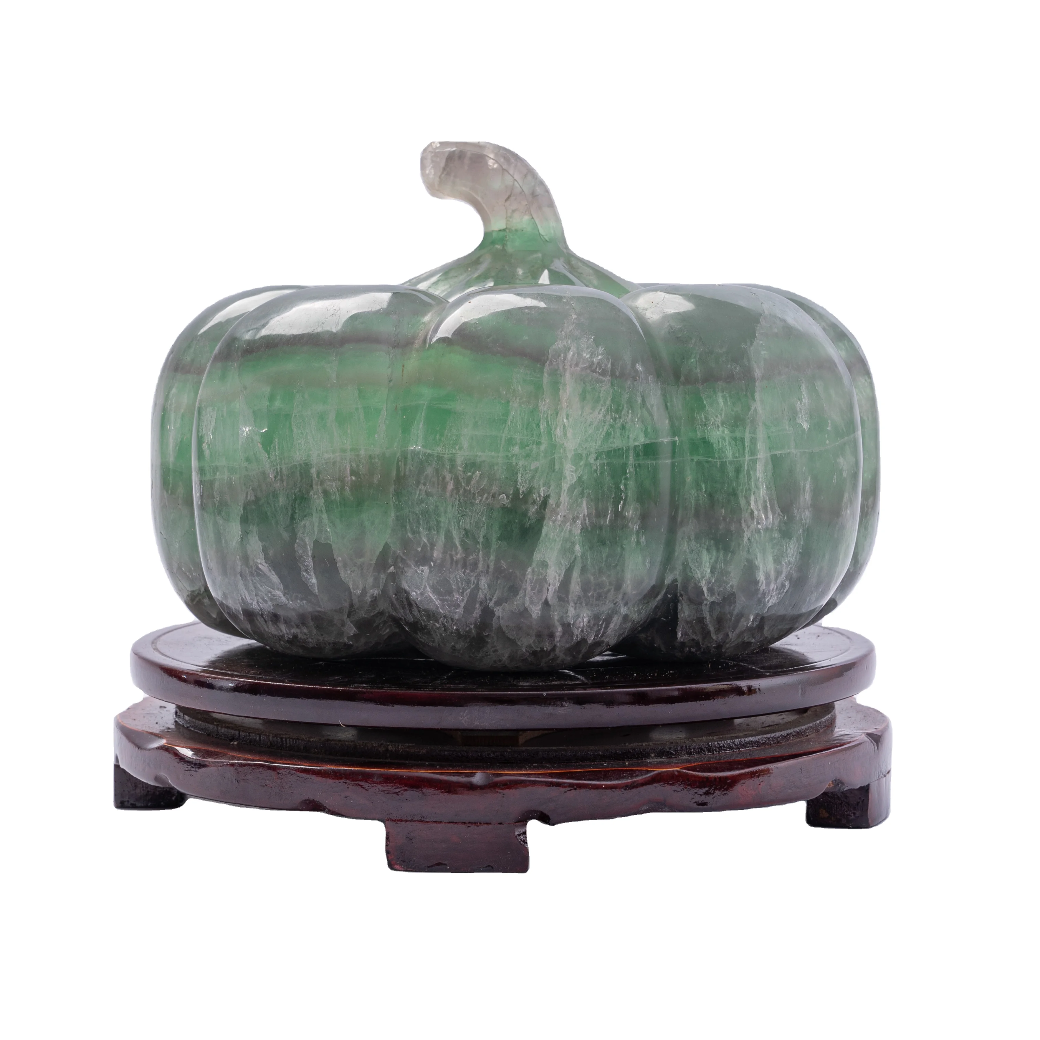 Nice color hand Carved  Crystal Fluorite handicraft curving stones gifts