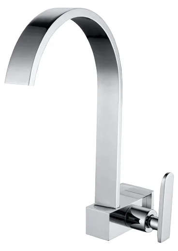 Hot Selling Chromed Kitchen Mixer Taps with Single Hole Deck Mounted Only Cold Water Mixer Faucets for Kitchen