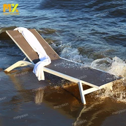 Hot sale modern beach chaise lounger furniture outdoor garden aluminium leisure chair patio poolside sun lounger