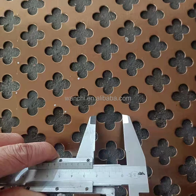 Manufacturer customized brass perforated decorative metal sheet/laser cutting perforated aluminum sheet metal panels