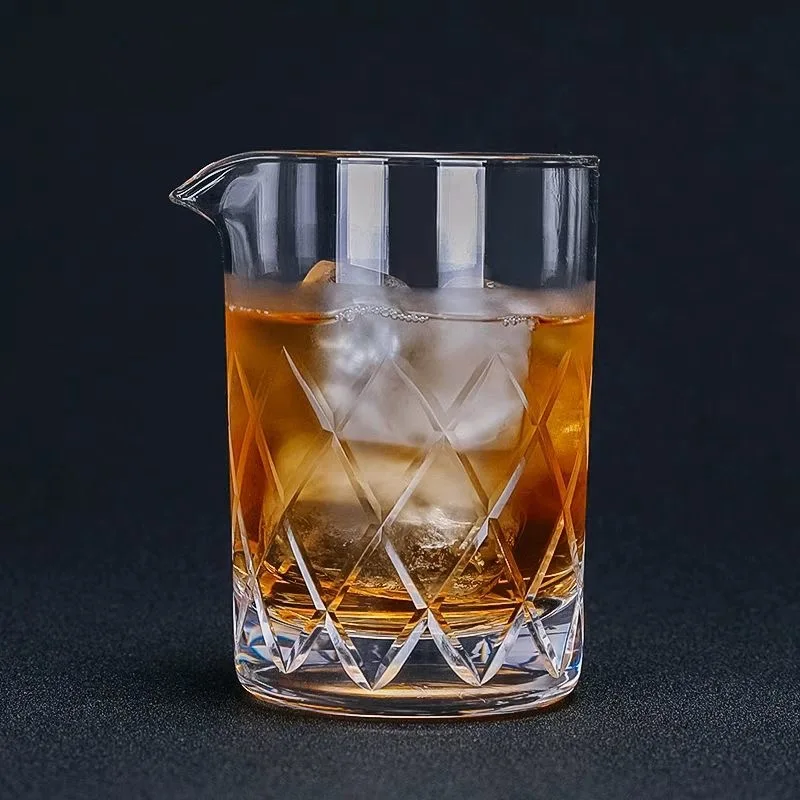 Creative glasses pitcher 700ml Stocked Bar cocktail mixing glass etched cocktail mixing glassware