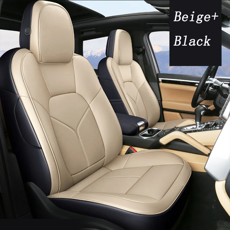 Pakistan leather pu without headrest in beige colour car seat cover cushion for toyota axio mercedes