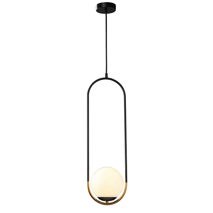 Hot sale European style Modern Decoration Hand Blown milky pendant lamp Glass Ball Pendant Chandelier Light