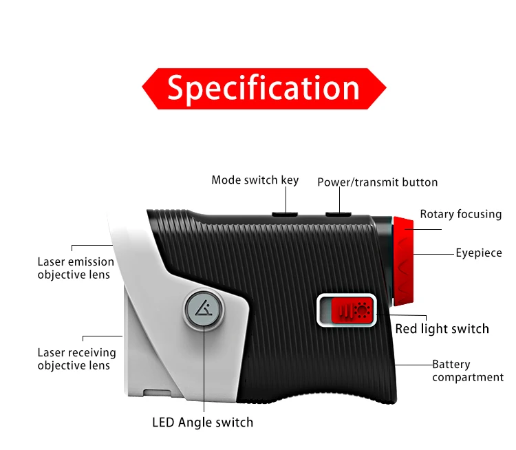 Manufacturer Wholesale  IPX5 Waterproof Level Scan Hunting Laser Rangefinder green