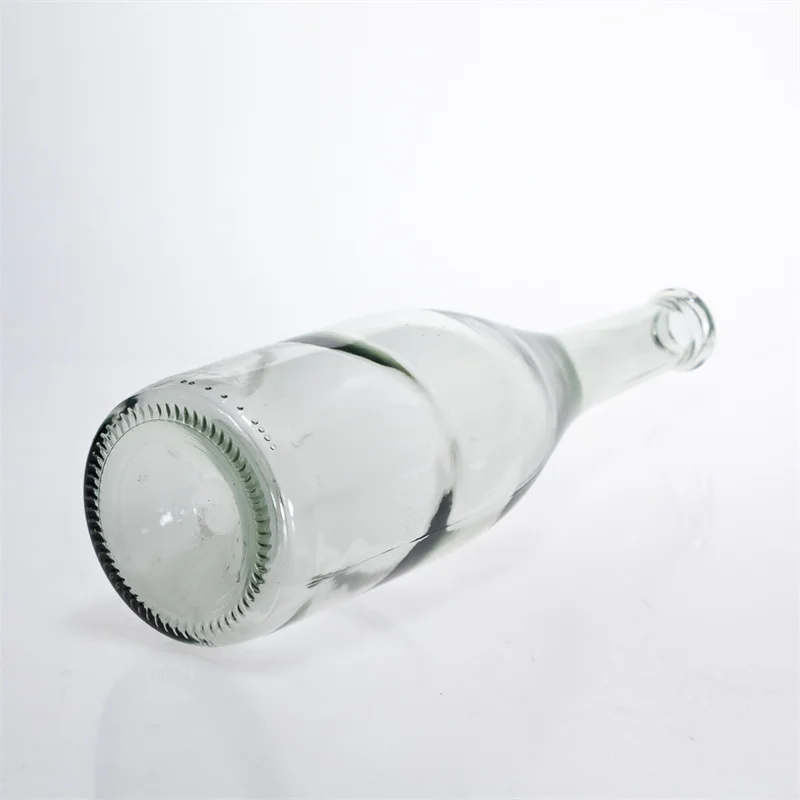 Empty glass liquor bottle Burgundy clear Glass Wine Bottle