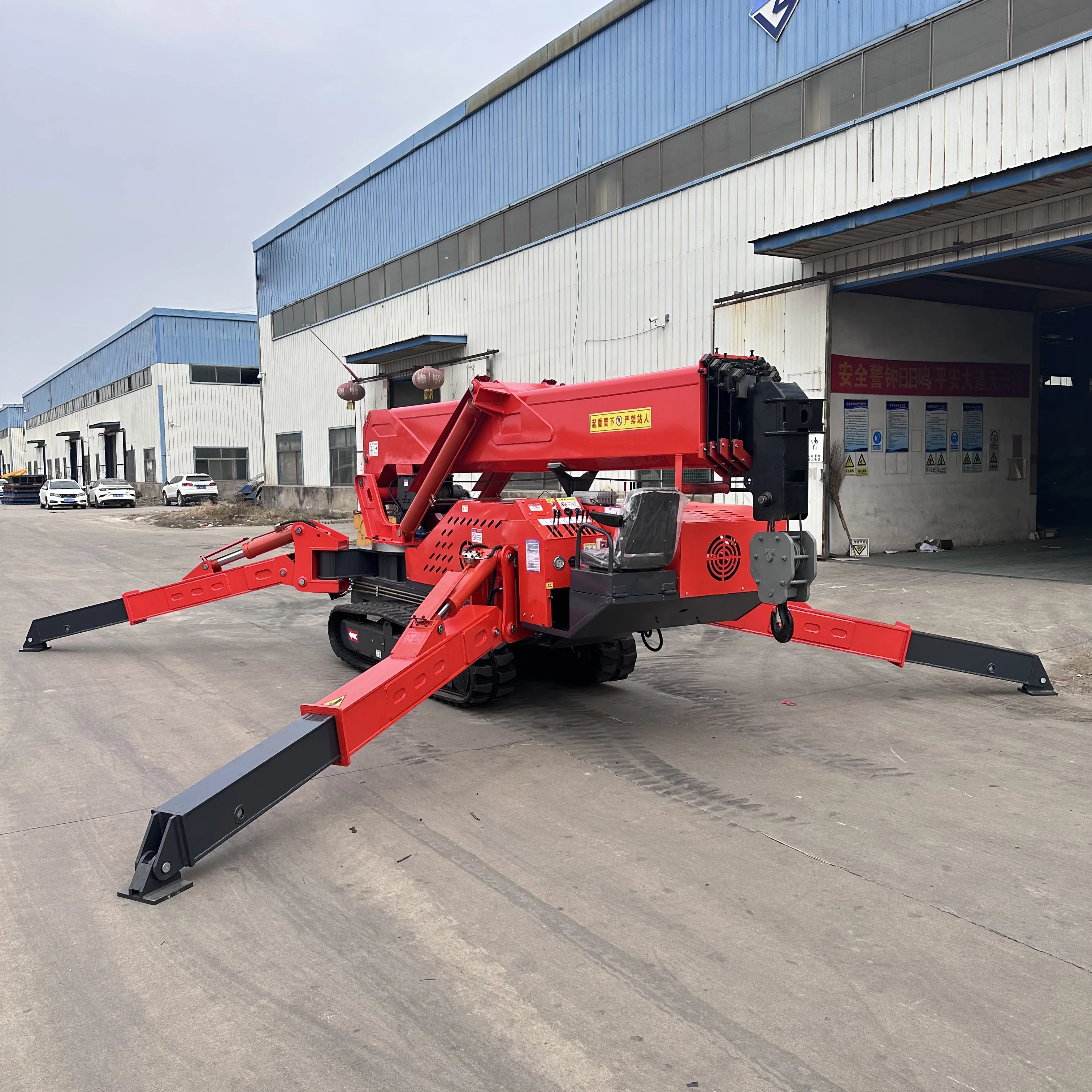 SuiZhong Folding Construction Spider Rubber Crawler Cantilever Electric Hydraulic Telescopic Boom Diesel Engine Drive Crane