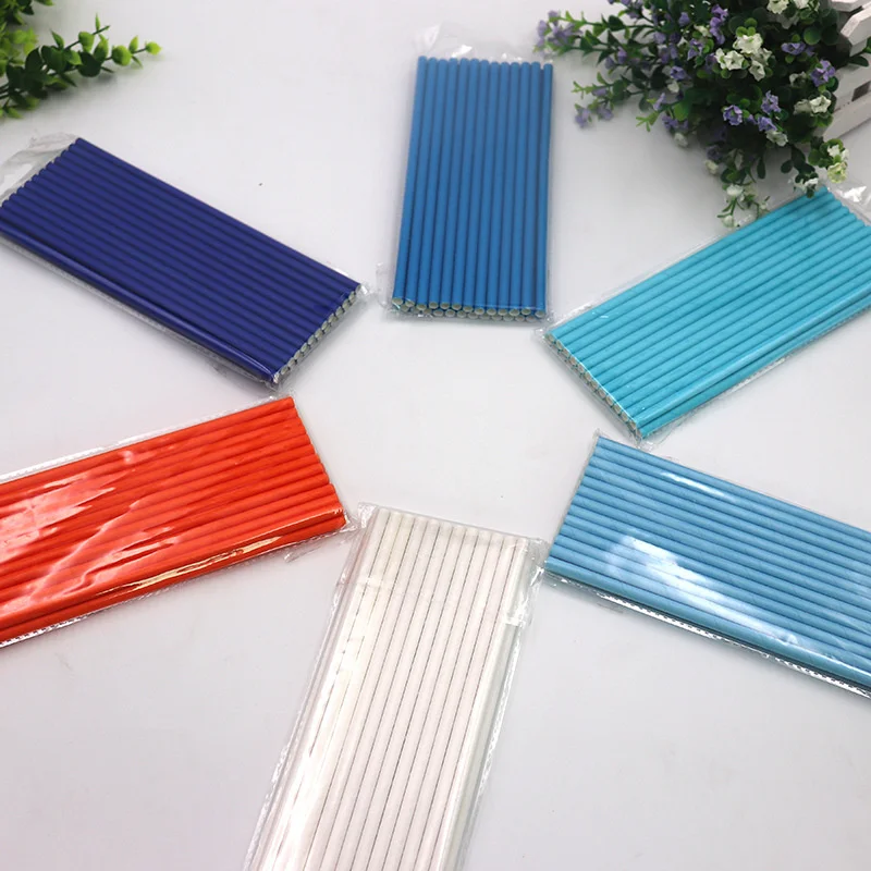 High Quality Biodegradable Kraft Craft Paper Big Straws Food Grade Wrapped Drinking Straws Bubble Tea