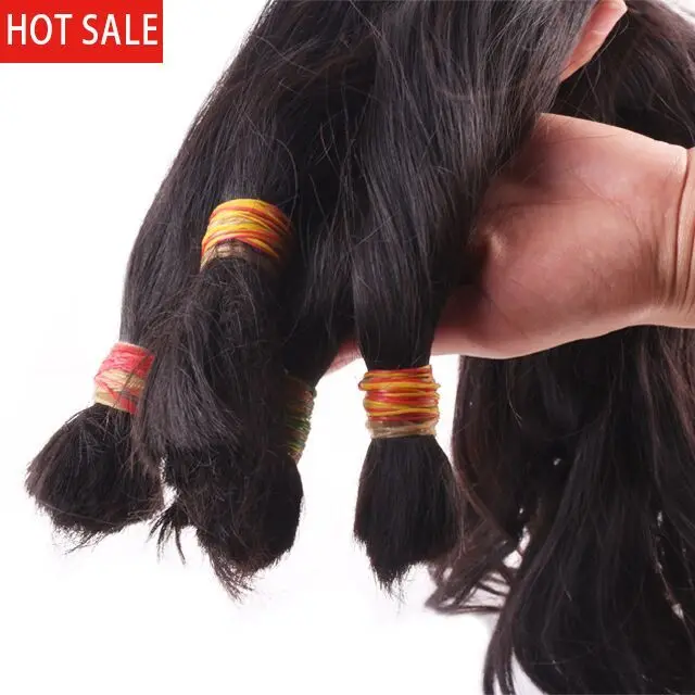 100%  cheap virgin unprocessed human braiding hair bulk no weft raw indian hair bulk