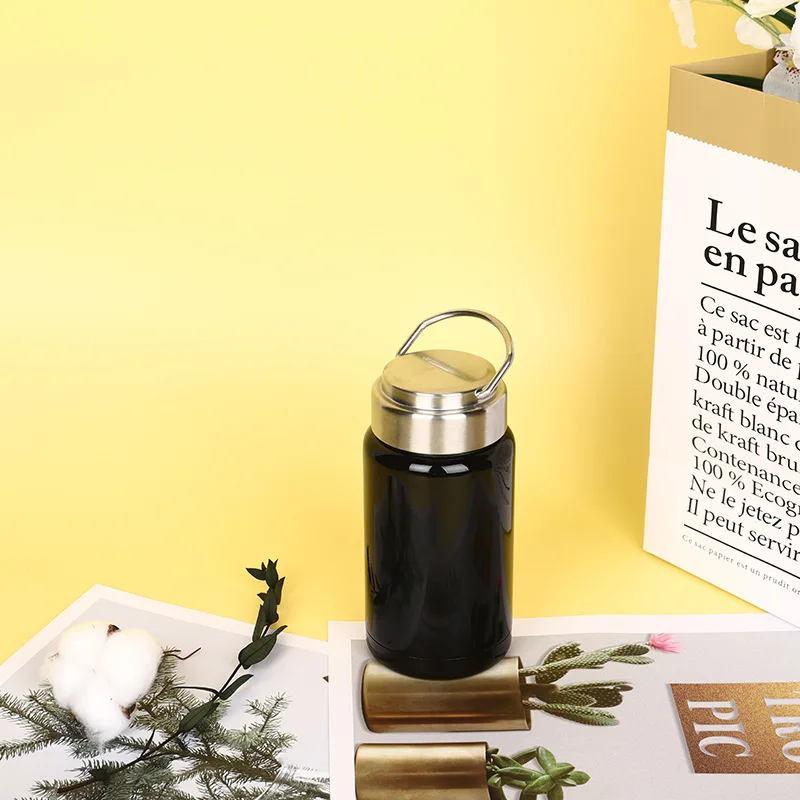 350ml Double-layer vacuum insulation cup Japanese simple 304 stainless steel water cup Vacuum Thermos Travel Mug