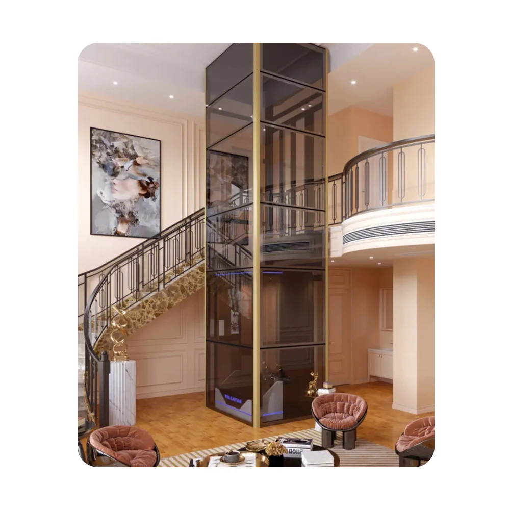 Factory direct sale person used automatic comfortable villa 2-5 floor residential elevator Glass Elevator