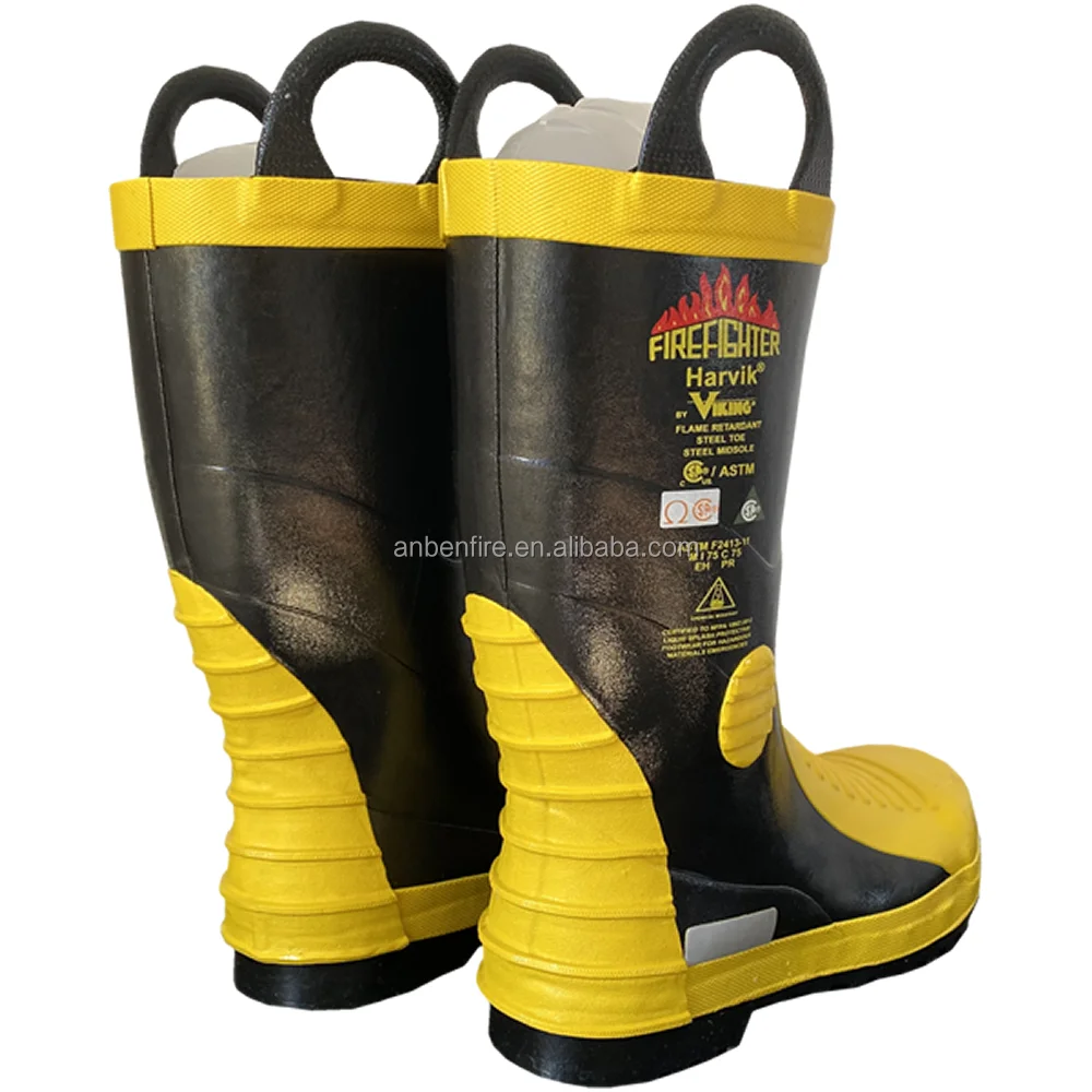 EN15090 FireProof Rubber Fire Fighting Equipment Fire Resistant boots