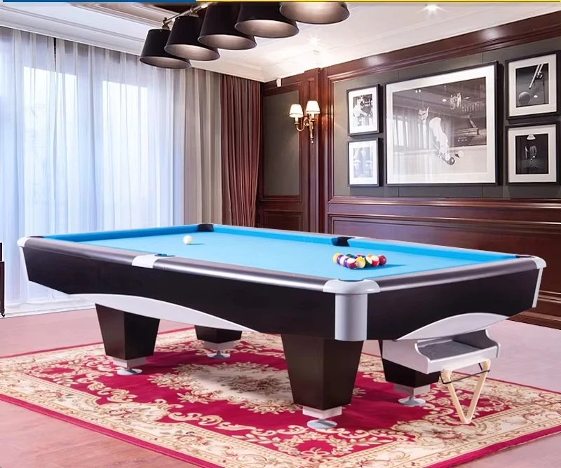 Standard solid wood structure 9-foot pool table 8-foot pool table free game equipment support customization