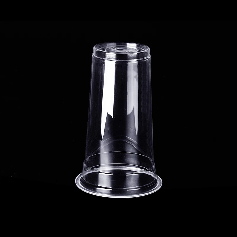 700P 590ml 20oz Disposable Transparent Plastic Cup for Bubble Boba Milk Tea Juice Coffee Single Wall No Logo Party Events BBQ