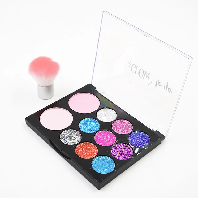 Furry and cute teenager children cosmetics real makeup glitter makeup bag set