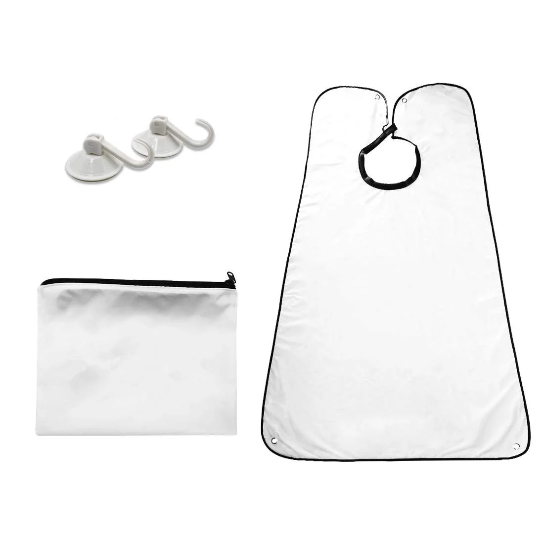 
Upgrade Beard Apron Cape Beard Catcher for Men Shaving beard bib with strong suction cup and zip bag 