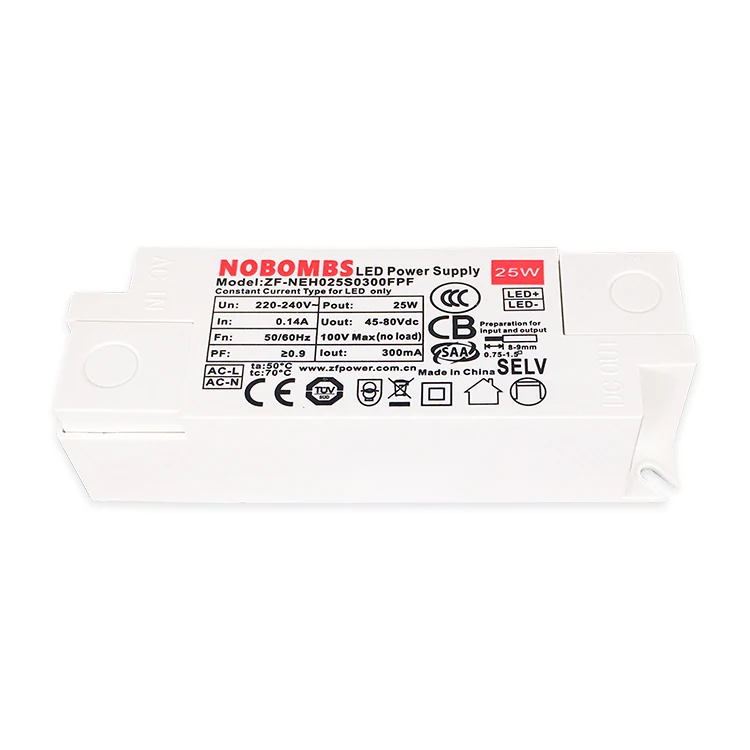 High PF Strobler-free Isolated Power Supply FPF 25W 300mA LED Driver Power Supply Panel Lamp