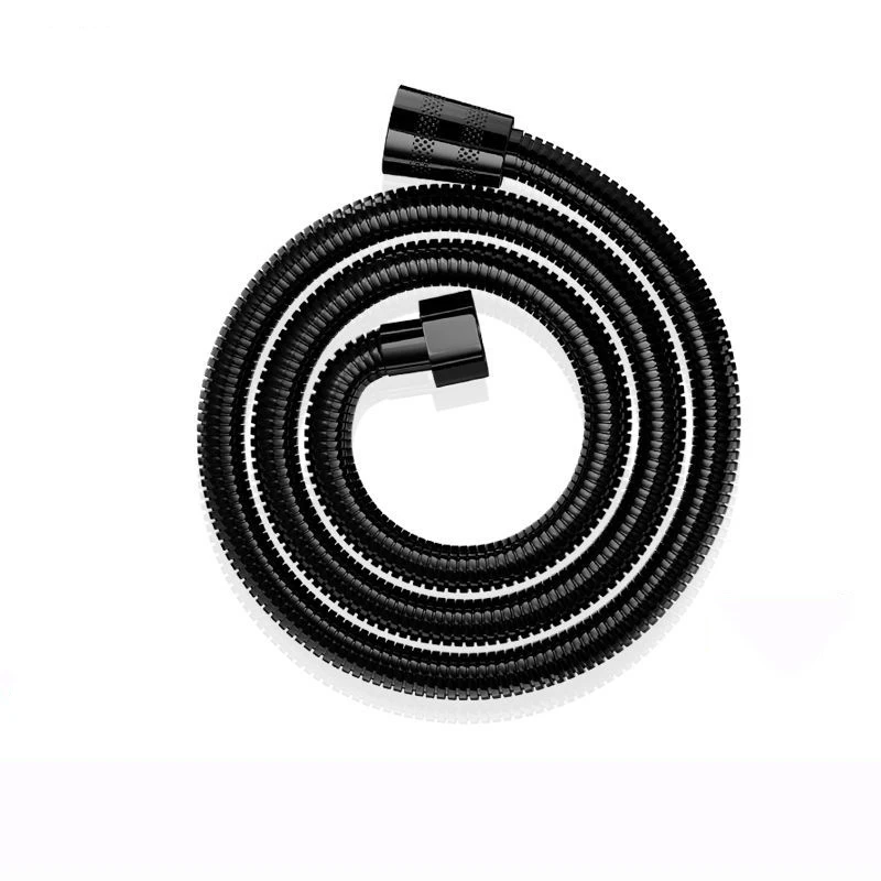 Black Shower Hose With High quality Stainless Steel  For Bathroom