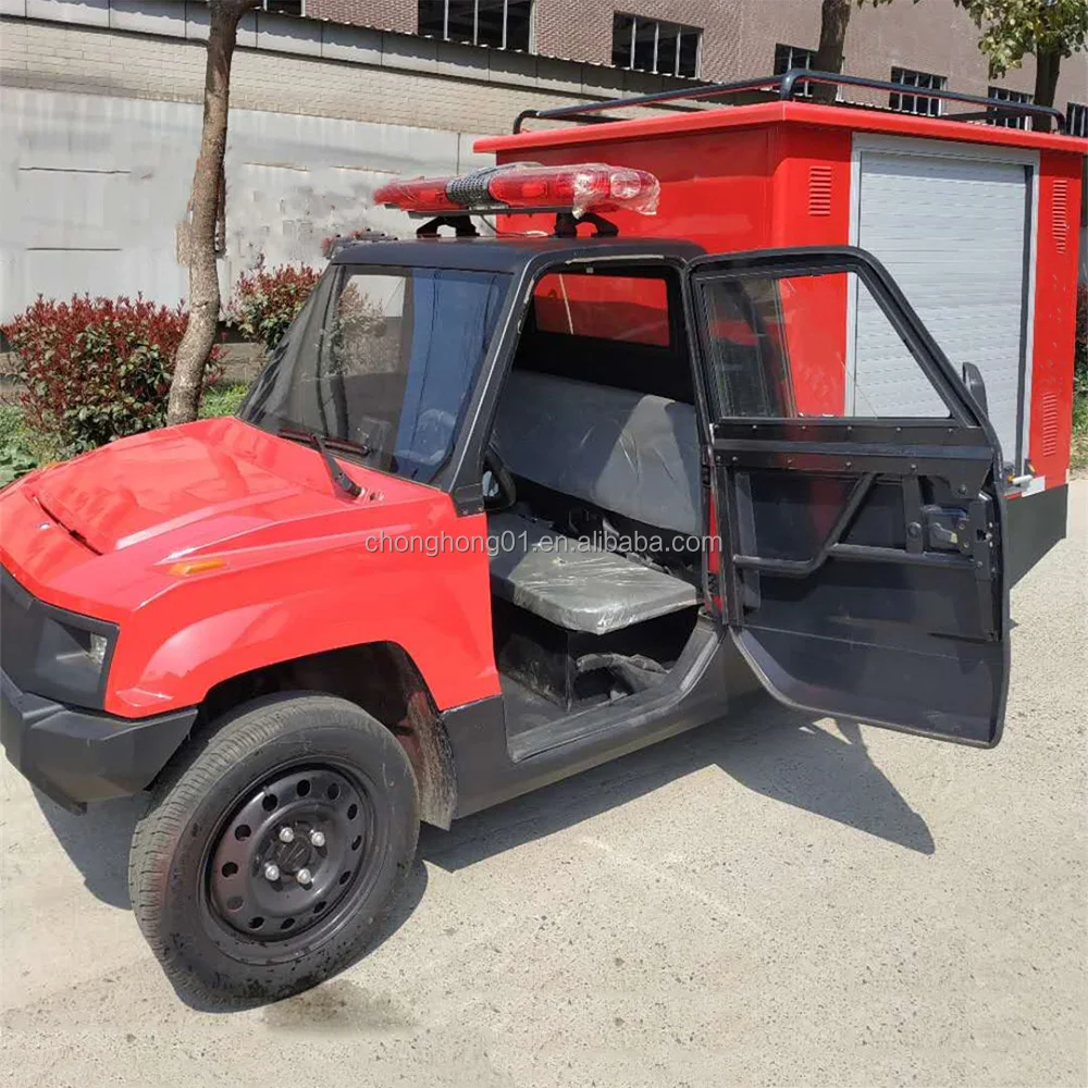Fireman Car Miniature Four Wheeled Fire Engine Truck Electric Patrol Vehicle Mini Electric Fire Fighting Truck