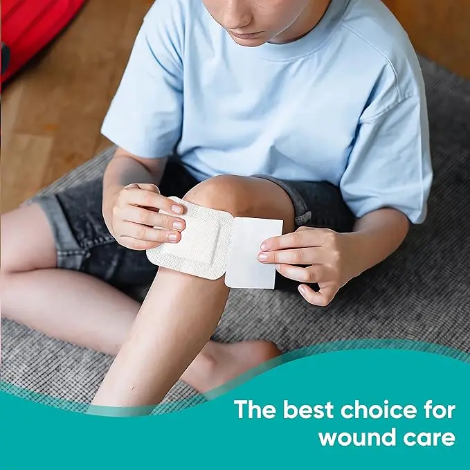 Breathable Adhesive Island Dressing Bandages Wound Bandage Patches Bordered Gauze with Absorbent Non Stick Pad