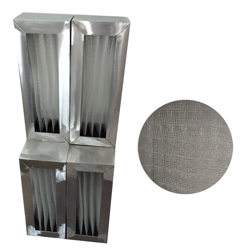 Plastic material pleated 20-80 filtration grade aluminum frame filter dust mesh