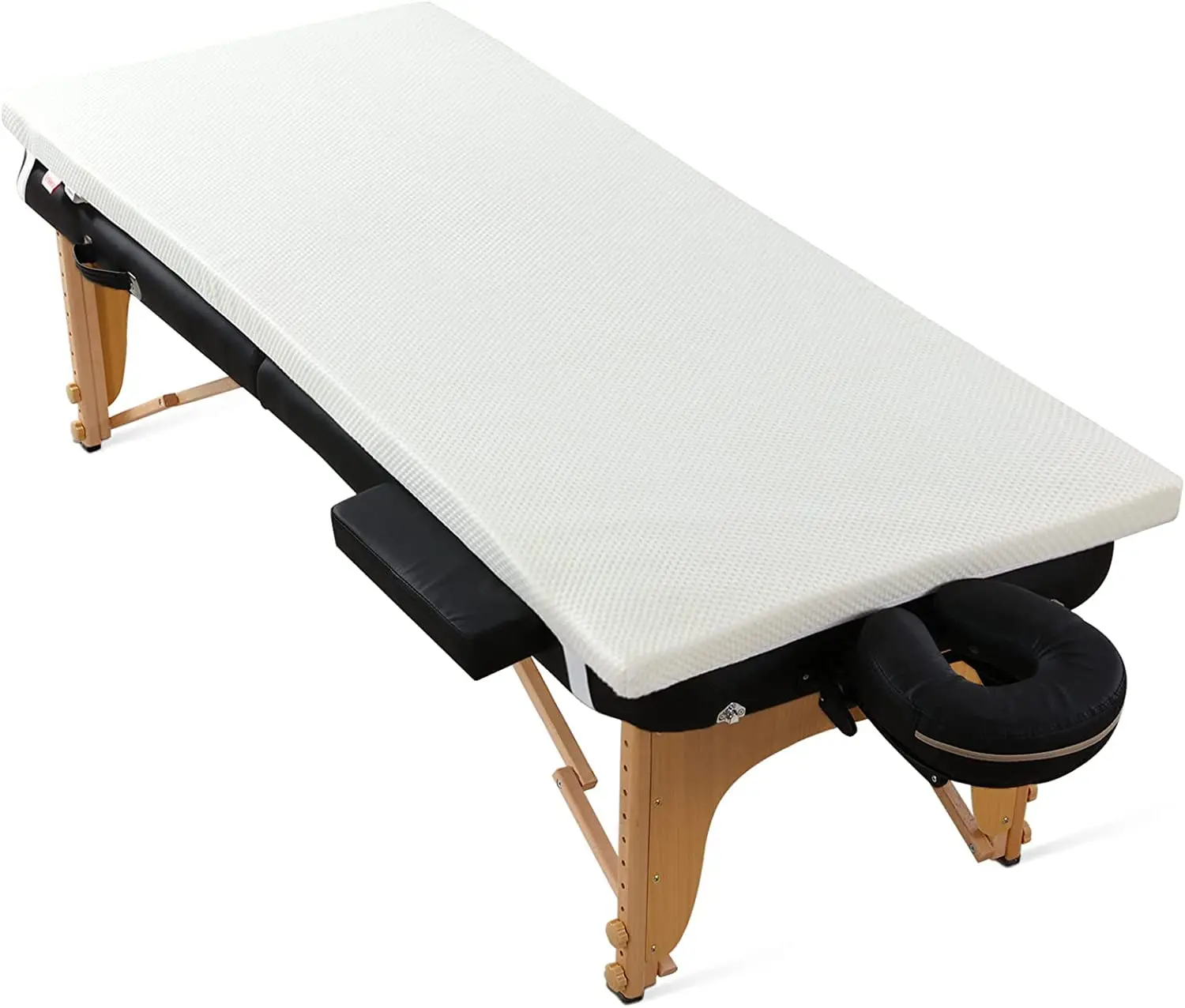 factory hot sell 2 inch Memory Foam Massage Table Topper with Removable Cover Beauty White 73x24x2 inch