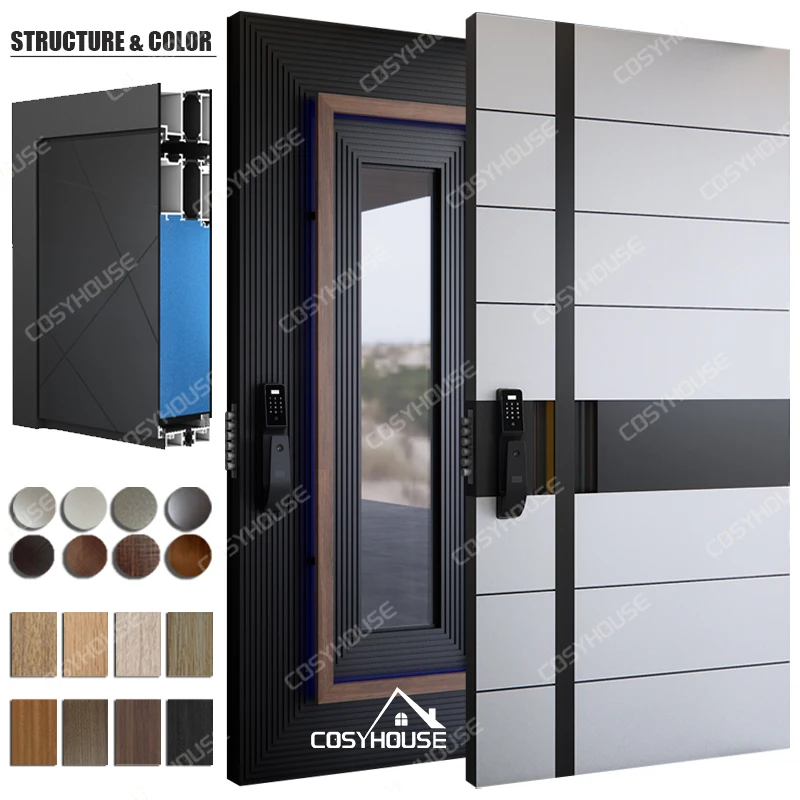 China top manufacturer anti theft villa security steel main door design anti theft entrance house door modern entry doors
