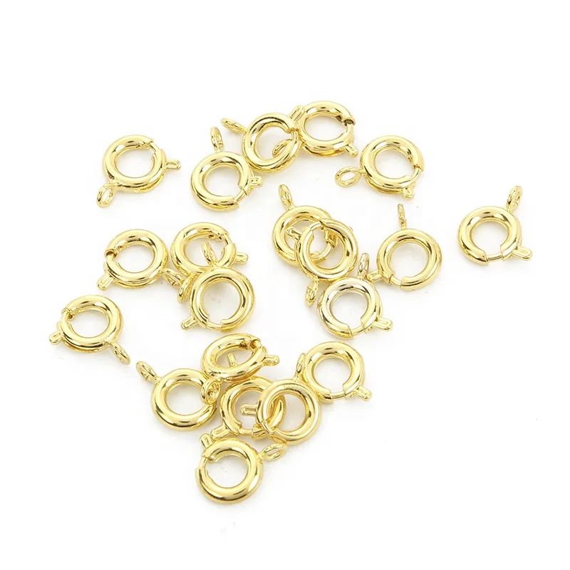 Copper Spring Ring Brass Jewelry Clasp Necklace Clasps and Closures Clasps for Jewelry Making Jewelry Findings Components