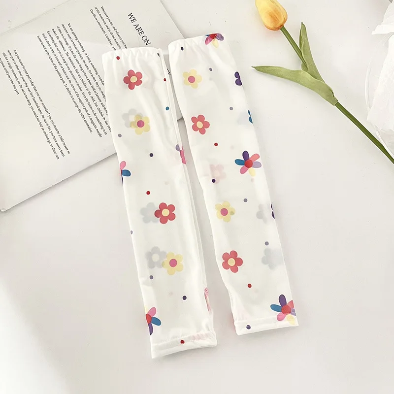 Ice sleeve summer Korean style thin breathable Ice Silk UV protection arm guard oversleeve baby sun protection sleeves