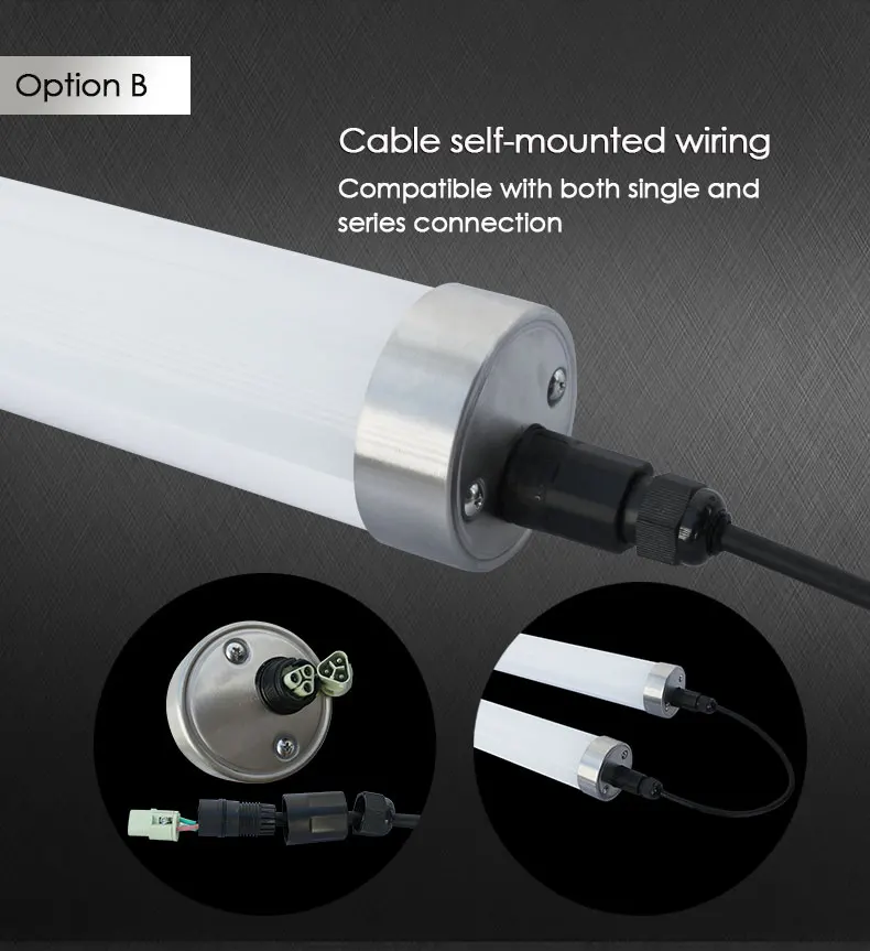 4ft ip65 waterproof 0-10V dimmable poultry chicken farm ammonia proof led tri-proof lights