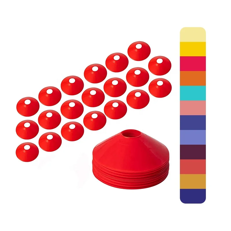 Training Marker Multi Color Soccer Cones Football Disc Cone with Plastic Holder - Perfect for Roller Skating, Hockey