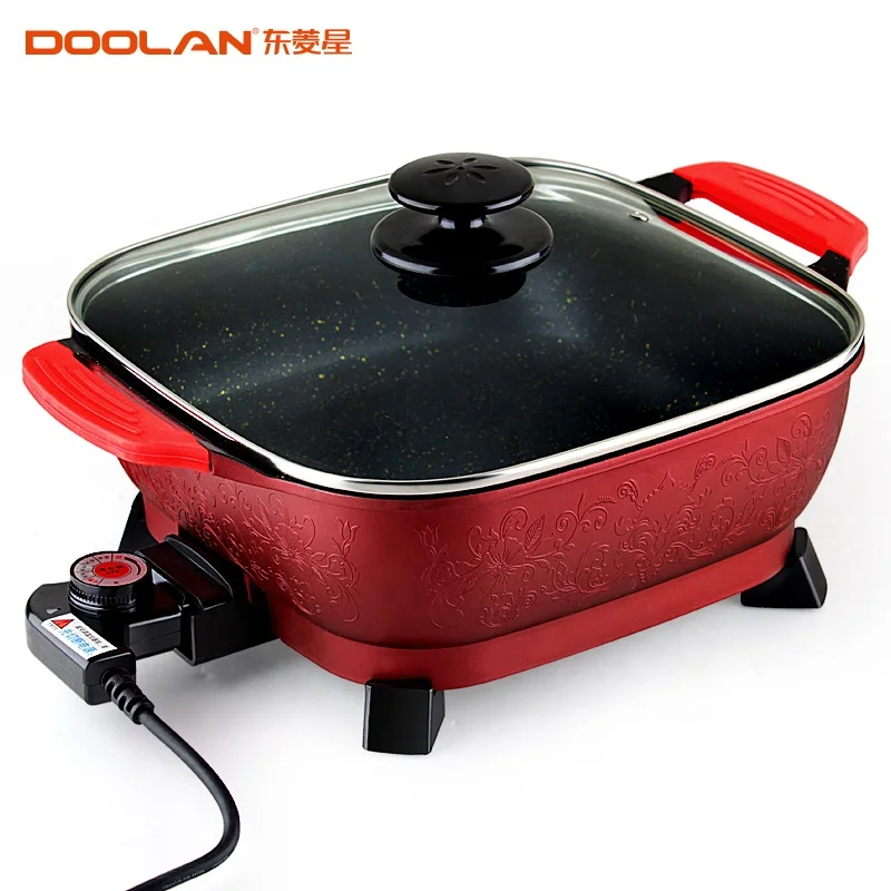 New upgraded electric hot pot  multifunctional electric cooking pot pan with steamer non-stick skillet aluminum frying pan