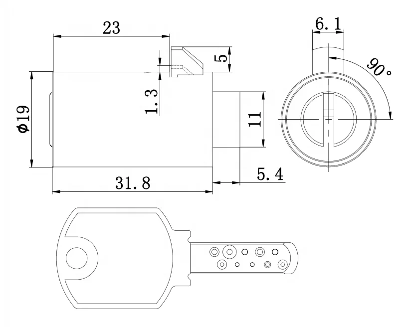 Security manufacturer key cylinder vending machine lock for cabinet locker