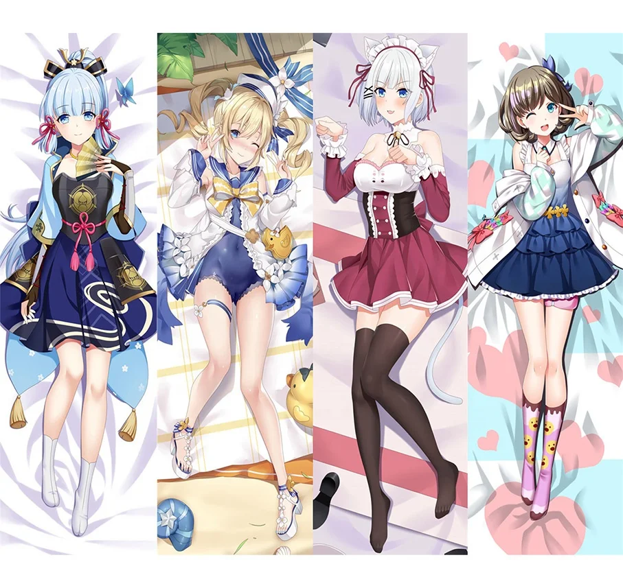 Genshin Наволочка на заказ Аниме тело подушка девушка обнимает наволочка Dakimakura