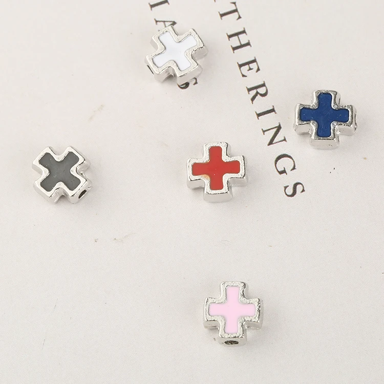 Wholesale Fashion Beads Rosary Mini cross Charm Beads Rosary Center