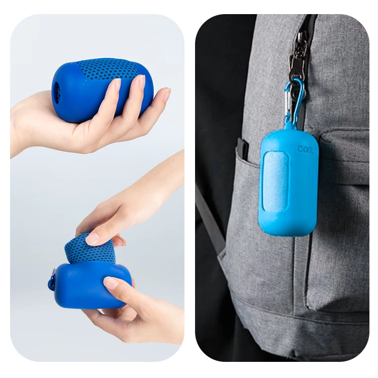 recycled customize with logo small microfiber instant cooling breathable thin sports  cool wet gym towel