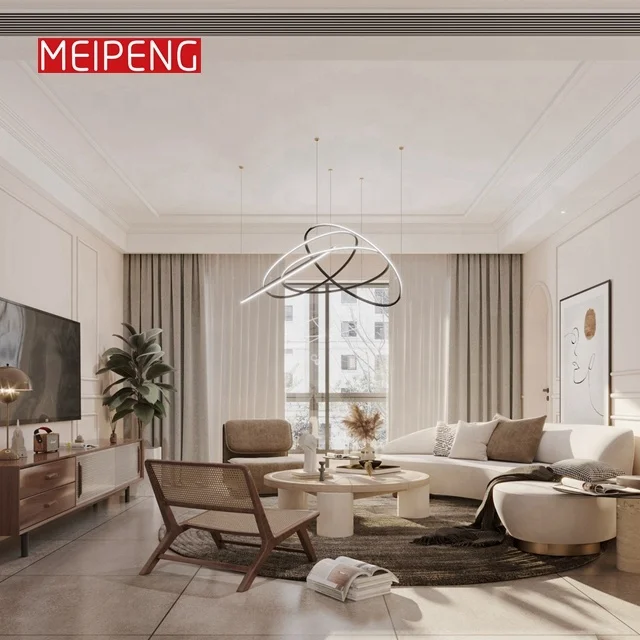 Interior Design Service 3D Rendering Design Architecture Design for Luxury Modern House  Living Room Kitchen