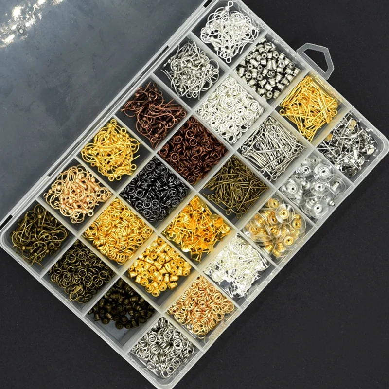 Open Jump Rings Eye Head Pins  Jewelry Wire Extend Chain Accessories Metal Jewelry Findings Tool Set For Diy Jewelry Making