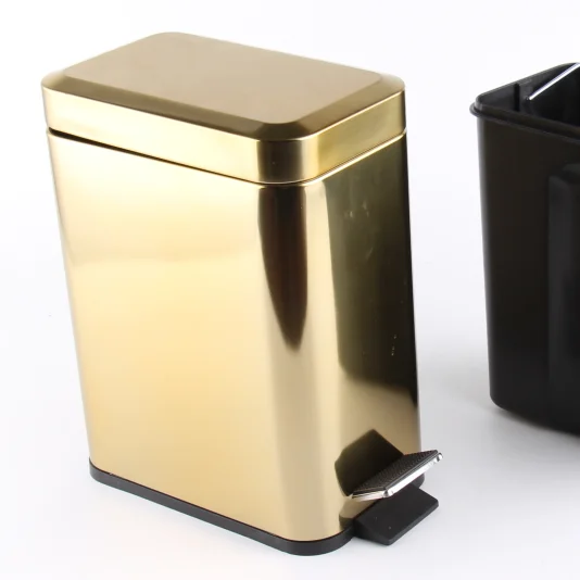 Free sample Custom Oem Gold 18L Foot Pedal Commercial Trash Cans Feminine Hygiene Bin Sanitary Bin Hygiene Bins